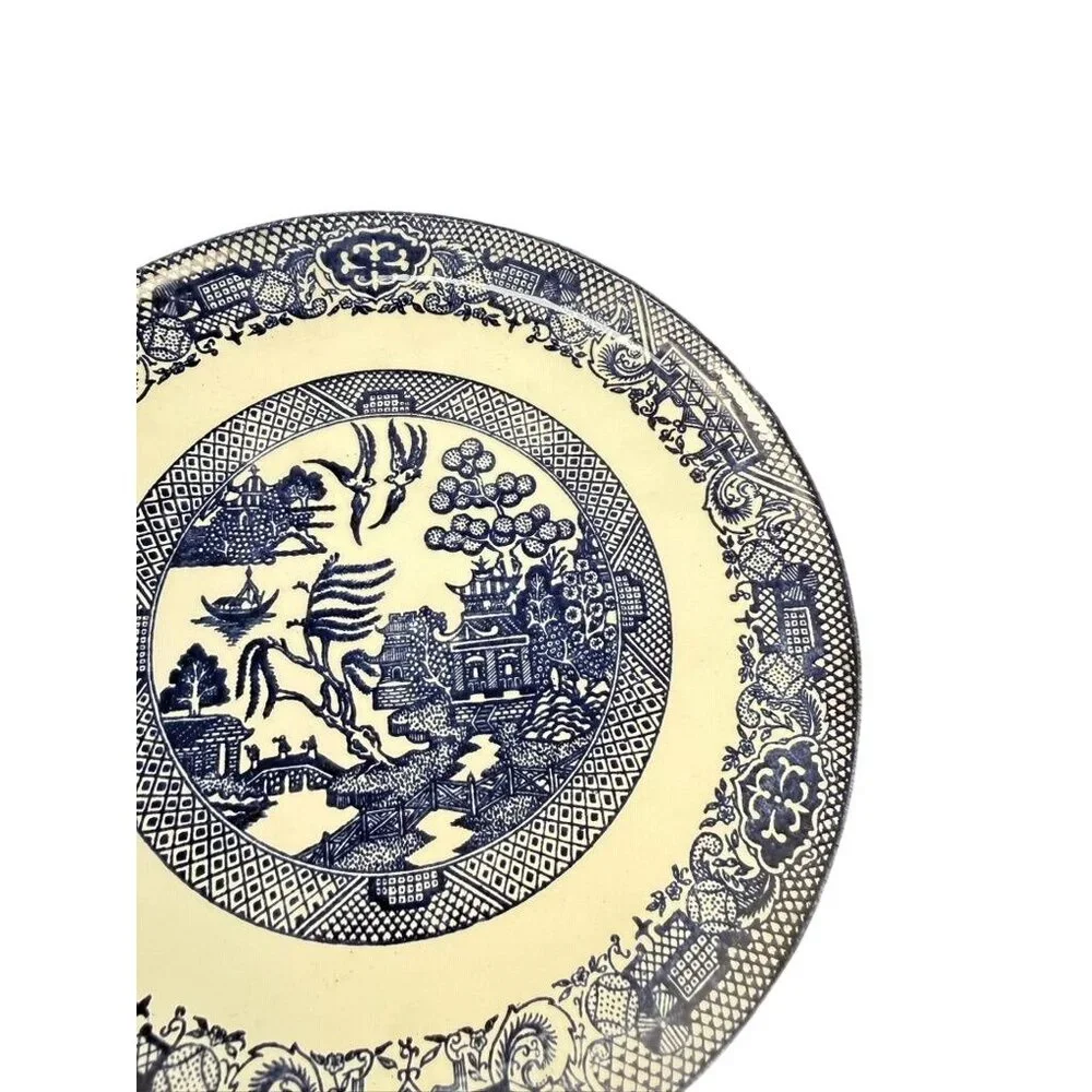Luncheon Side Plate Vintage Blue Willow Ware Homer Laughlin Chinosiere Replaceme - Picture 5 of 16